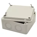   TRACON MED10105 Elektronikai doboz, világos szürke, teli fedéllel 100×100×50mm, IP54