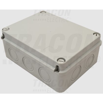   TRACON MED25209 Elektronikai doboz, világos szürke, teli fedéllel 250×200×90, IP67