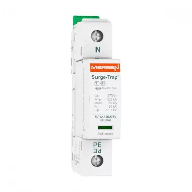 MERSEN 83120103 STPT12-12K275V-1PM Túlfeszültség levezető 1+2.típus , 230V, 1P állapotjelző távfelügyelethez
