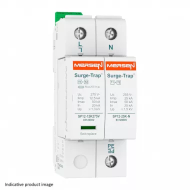 MERSEN 83120117 Túlfeszültség levezető 1+2.típus , 277V, 1P+N (TT), VJ