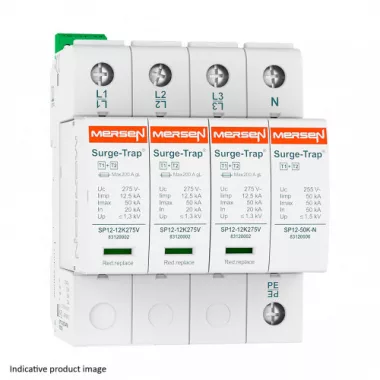 MERSEN 83120136 Túlfeszültség levezető 1+2.típus , 120V/208V, 3P+N (TT)