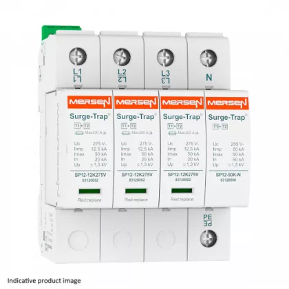   MERSEN 83120136 Túlfeszültség levezető 1+2.típus , 120V/208V, 3P+N (TT)
