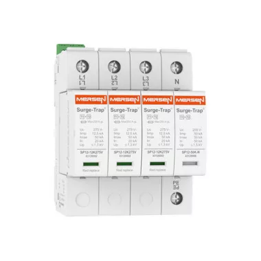 MERSEN 83120138 Túlfeszültség levezető 1+2.típus , 230V/400V, 3P+N (TT)