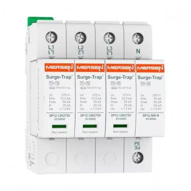 MERSEN 83120139 Túlfeszültség levezető 1+2.típus , 230V/400V, 3P+N (TT), VJ
