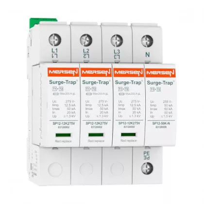   MERSEN 83120139 Túlfeszültség levezető 1+2.típus , 230V/400V, 3P+N (TT), VJ