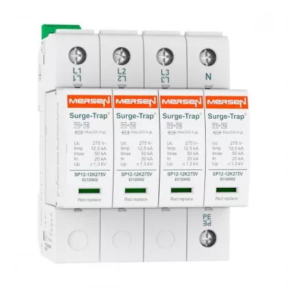   MERSEN 83120145 STPT12-12K275V-4PM Túlfeszültség levezető 1+2.típus , 230V/400V, 4P (TNS) állapotjelző távfelügyelethez