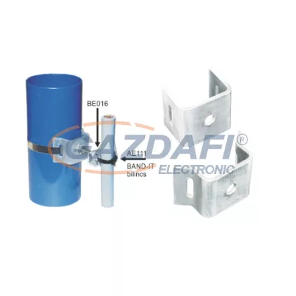   METZ ET120 Egyeneslábú tartó, alumínium, oszlop 120 mm, furat Ø8.5mm 20db/csomag, szalagrögzítéshe