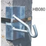   METZ HB080 Lengőhorog négyszögoszlopra tűzihorganyzott acél, szalagrögzítéshez