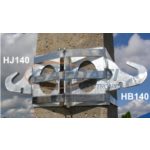   METZ HB140 Átfeszítő horog négyszög oszlopra balos, szalagrögzítéshez