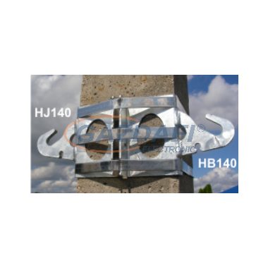 METZ HB140 Átfeszítő horog négyszög oszlopra balos, szalagrögzítéshez