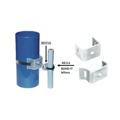   METZ TT076 Terpeszlábú tartó, alumínium, oszlop Ø76-89mm, furat Ø8,5mm 20db/csomag