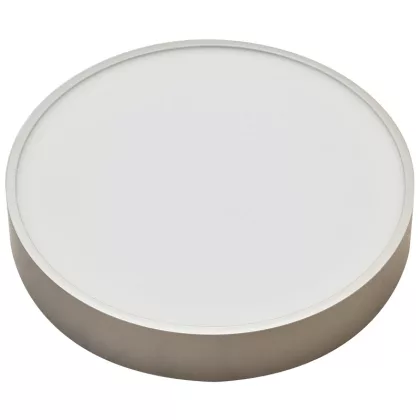   TRACON MFDS16W Műanyag búrás falon kívüli LED lámpatest ezüst peremmel 230 V, 50 Hz, 16 W, 1200 lm, 3000 K, D=205mm,EEI=G