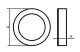 TRACON MFDS8W Műanyag búrás falon kívüli LED lámpatest ezüst peremmel 230 V, 50 Hz, 8 W, 600 lm, 3000 K, D=102mm, EEI=G