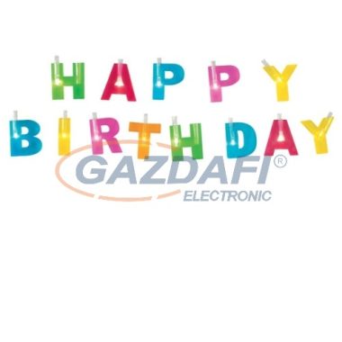 HOME MLC 13/HB LED-es születésnapi fényfüzér, elemes, 1.35 m, meleg fehér