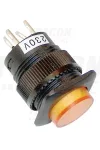 TRACON Mini jelzőlámpás nyomógomb, sárga, 1×NO, 6V AC/DC
