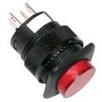   TRACON MNG-110R Mini jelzőlámpás nyomógomb, piros 1×NO, 110V AC/DC