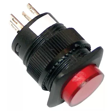 TRACON MNK-002R Mini jelzőlámpás nyomókapcsoló, piros 1×NO, 2V AC/DC TRACON MNK-002R Mini jelzőlámpás nyomókapcsoló, piros 1×NO, 2V AC/DC