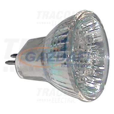Bec Led 12V verde cu oglinda TRACON MR11L-G LED 12 V AC/DC, MR11, 0,8W, 120°, G5.3, 12×LED