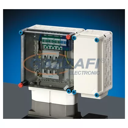   HENSEL Mi 74220 túlfeszültségvédelmi szekrények, „B” osztályú védelemmel, 450x380x170 mm