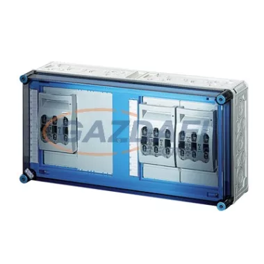 HENSEL Mi 6436 NH-késes szakaszolható biztosító szekrény, 600x300x170 mm