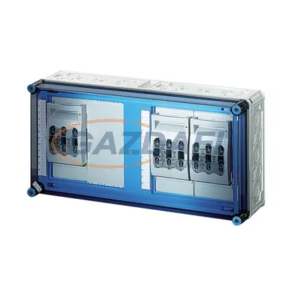   HENSEL Mi 6438 NH-késes szakaszolható biztosító szekrény, 600x300x170 mm