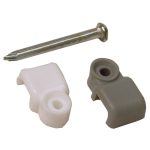TRACON N0F Telefonkábelrögzítő bilincs, szeggel, fehér, (100db) 2,5×4,5mm, PE
