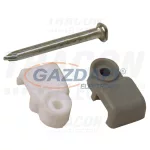   TRACON N0SZ-20 Telefonkábelrögzítő bilincs, szeggel, szürke, (20db)