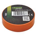   TRACON N10 Szigetelőszalag, narancs 10m×18mm, PVC, 0-90°C, 40kV/mm, 10 db/csomag