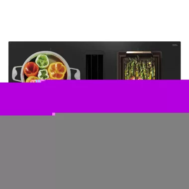 NODOR 4161 - NorCoock N7426 BK FLOW-IN indukciós főzőlap beépített elszívóval