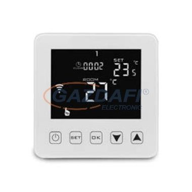 M61 WIFI Digitális, okostelefonnal távolról vezérelhető termosztát, elektromos padlófűtéshez