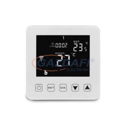   M61 WIFI Digitális, okostelefonnal távolról vezérelhető termosztát, elektromos padlófűtéshez