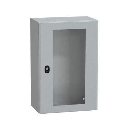   SCHNEIDER NSYS3D6425T S3D elosztószekrény H600xW400xD250 üveg ajtóval