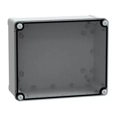 SCHNEIDER NSYTBP292412T Ipari műanyag doboz 291x241x128 alacsony átlátszó fedéllel