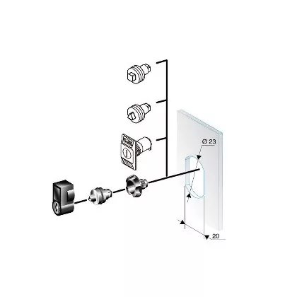 SCHNEIDER NSYTC8CRN Négyzetprofil zárbetét (8mm)