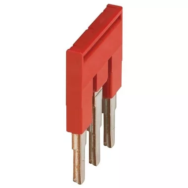 SCHNEIDER NSYTRAL43 Dugaszolható áthidaló 3 láb 4 mm2-es sorkapocshoz piros