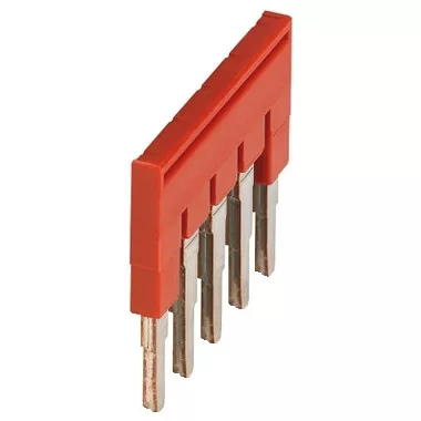 SCHNEIDER NSYTRAL65 Dugaszolható áthidaló 5 láb 6 mm2-es sorkapocshoz piros