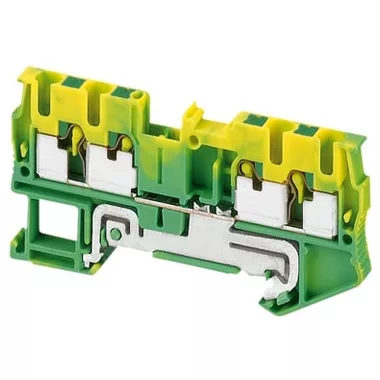 SCHNEIDER NSYTRP24PE Direkt rugós egyszintes földelőkapocs 2x2 csatlakozás 5,2 mm 2,5 mm2 zöld-sárga