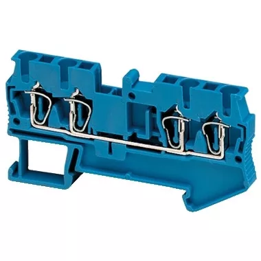 SCHNEIDER NSYTRR24BL Rugós egyszintes átkötőkapocs 2x2 csatlakozás 5,2 mm 2,5 mm2 24A-es kék