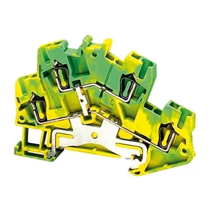   SCHNEIDER NSYTRR24DPE Rugós kétszintes földelőkapocs 1x1 csatlakozás 5,2 mm 2,5 mm2 zöld-sárga