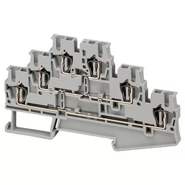SCHNEIDER NSYTRR26T Rugós háromszintes átkötőkapocs 1x1 csatlakozás 5,2 mm 2,5 mm2 20A-es