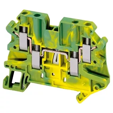 SCHNEIDER NSYTRV44PE Csavaros egyszintes földelőkapocs 2x2 csatlakozás 6,2 mm 4 mm2 zöld-sárga