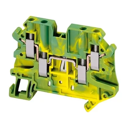   SCHNEIDER NSYTRV44PE Csavaros egyszintes földelőkapocs 2x2 csatlakozás 6,2 mm 4 mm2 zöld-sárga