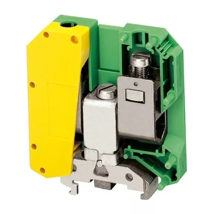   SCHNEIDER NSYTRV502PE Csavaros egyszintes földelőkapocs 1x1 csatlakozás 20 mm 50 mm2 150A-es zöld-sárga