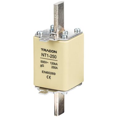 TRACON NT1-63 Késes biztosító Un=500V AC, 63A, 1, 120kA/500VAC, gG
