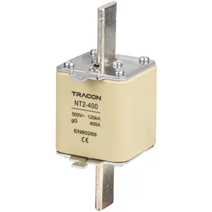   TRACON NT2-400 Késes biztosító Un=500V AC, 400A, 2, 120kA/500VAC, gG