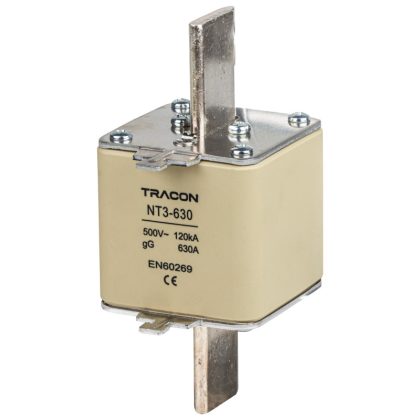 TRACON NT3-315 Késes biztosító Un=500V AC, 315A, 3, 120kA/500VAC, gG