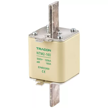 TRACON NTM2-160 Késes biztosító Un=500V AC, 160A, 2, 120kA/500VAC, aM