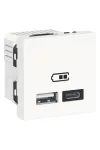 SCHNEIDER NU301818 UNICA SYSTEM+ Dupla USB töltő, A+C, 2.1A, fehér SCHNEIDER NU301818 UNICA SYSTEM+ Dupla USB töltő, A+C, 2.1A, fehér