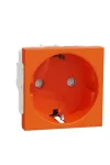 SCHNEIDER NU303761 UNICA SYSTEM+ 2P+F dugalj csatlakozóaljzat, biztonsági zsaluval, csavaros, narancs