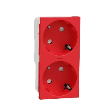 SCHNEIDER NU306703AS UNICA SYSTEM+ 2x2P+F dugalj csatlakozóaljzat 45°, biztonsági zsaluval, jelzőfénnyel, reteszelés nélküli, piros SCHNEIDER NU306703AS UNICA SYSTEM+ 2x2P+F dugalj csatlakozóaljzat 45°, biztonsági zsaluval, jelzőfénnyel, reteszelés nélküli, piros